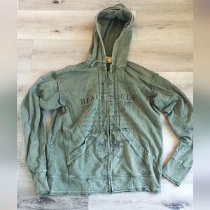 Salvage Hoodie sz Large Green Black Souls